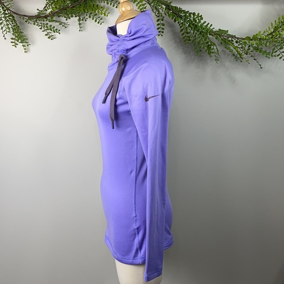 Nike Pro cowl neck lavender running pullover S - Picture 4 of 7